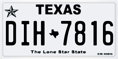 TX license plate DIH7816