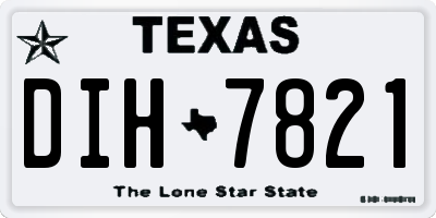 TX license plate DIH7821