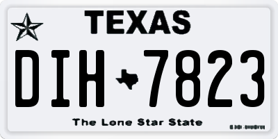 TX license plate DIH7823