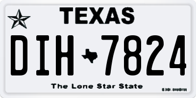 TX license plate DIH7824