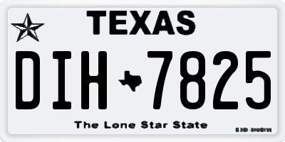 TX license plate DIH7825