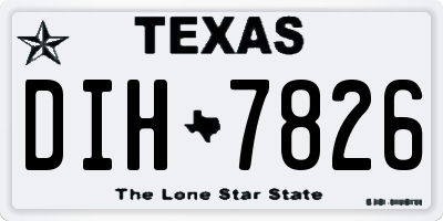 TX license plate DIH7826