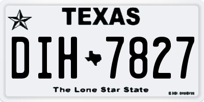 TX license plate DIH7827