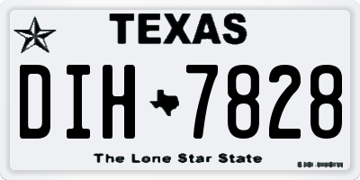 TX license plate DIH7828