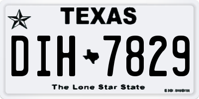 TX license plate DIH7829