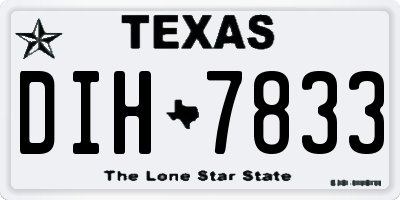 TX license plate DIH7833