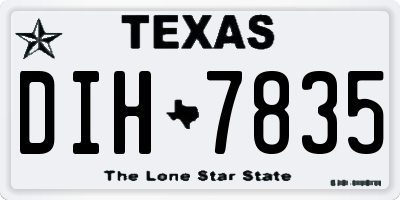 TX license plate DIH7835