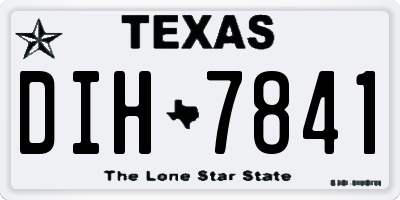 TX license plate DIH7841