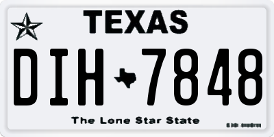 TX license plate DIH7848