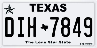 TX license plate DIH7849