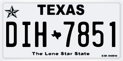 TX license plate DIH7851