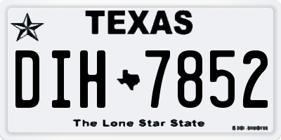 TX license plate DIH7852