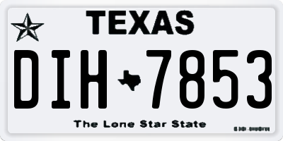 TX license plate DIH7853