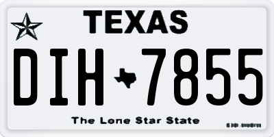TX license plate DIH7855