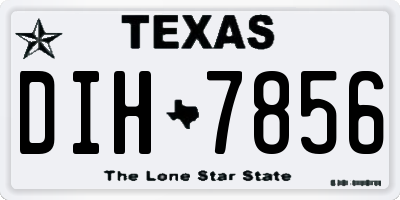 TX license plate DIH7856
