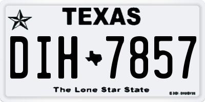 TX license plate DIH7857