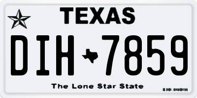 TX license plate DIH7859