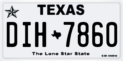 TX license plate DIH7860