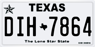 TX license plate DIH7864