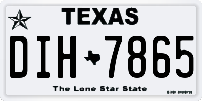 TX license plate DIH7865