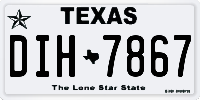 TX license plate DIH7867