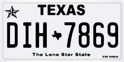 TX license plate DIH7869