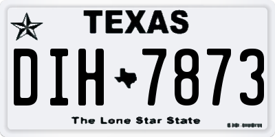 TX license plate DIH7873