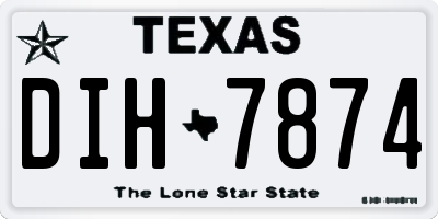 TX license plate DIH7874