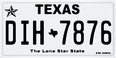 TX license plate DIH7876
