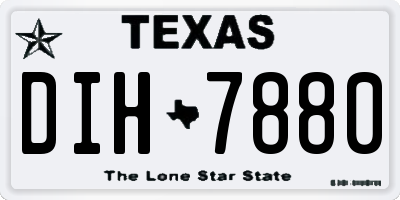 TX license plate DIH7880