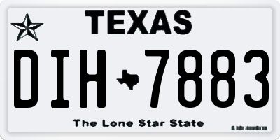 TX license plate DIH7883