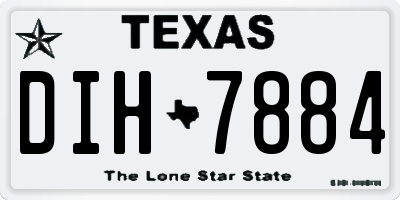 TX license plate DIH7884