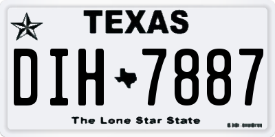 TX license plate DIH7887