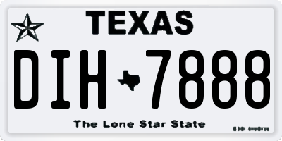 TX license plate DIH7888