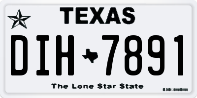 TX license plate DIH7891