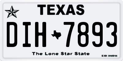 TX license plate DIH7893