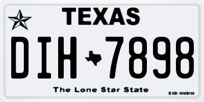 TX license plate DIH7898