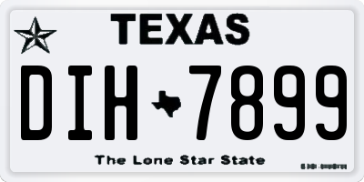 TX license plate DIH7899