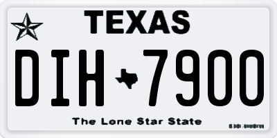 TX license plate DIH7900