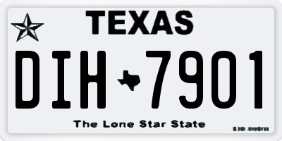 TX license plate DIH7901