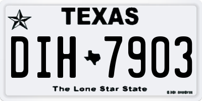 TX license plate DIH7903