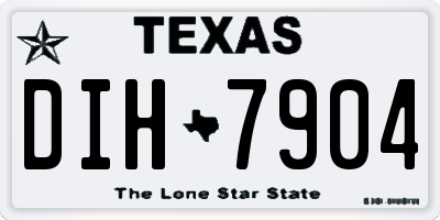TX license plate DIH7904