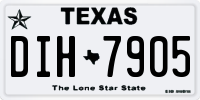 TX license plate DIH7905