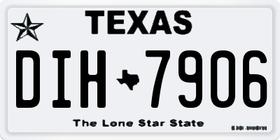 TX license plate DIH7906