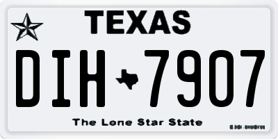 TX license plate DIH7907