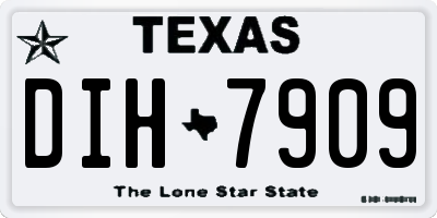 TX license plate DIH7909