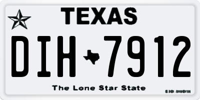 TX license plate DIH7912