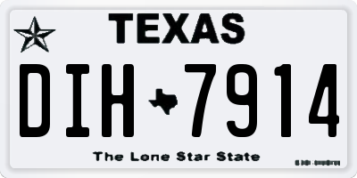 TX license plate DIH7914