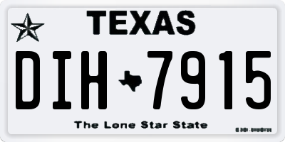 TX license plate DIH7915