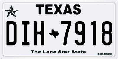 TX license plate DIH7918